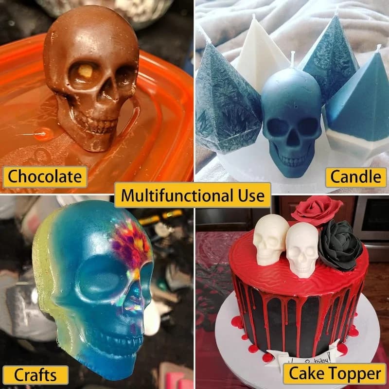 Stampo per pallina di ghiaccio a forma di teschio 3D